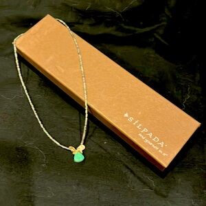 Dainty silver, howlite, and seed bead nexklace